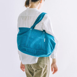 帆布ファスナートートバッグM　CANVAS TOTE FM / RAIN BLUE 3枚目の画像