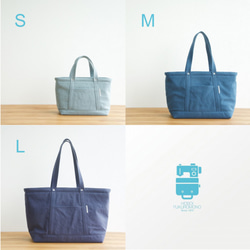 帆布ファスナートートバッグM　CANVAS TOTE FM / RAIN BLUE 9枚目の画像