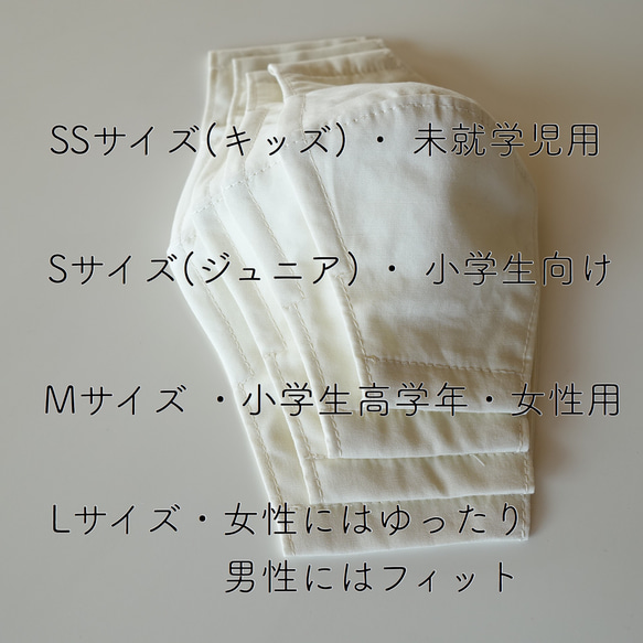 播州織 キッズ立体マスク(市松模様・緑) 8枚目の画像