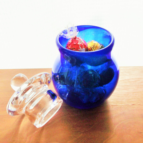 ウランガラスのキャンディボックス　ガラス瓶 ウランガラスのキャンディボックス ウランガラスのキャンディ