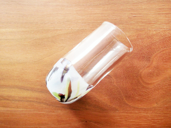 吹きガラス　ひと口ビアグラス 2枚目の画像