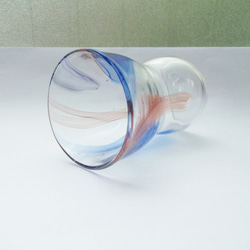 吹きガラス　ビアグラス 3枚目の画像