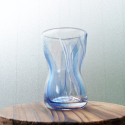 吹きガラス　ビアグラス 2枚目の画像
