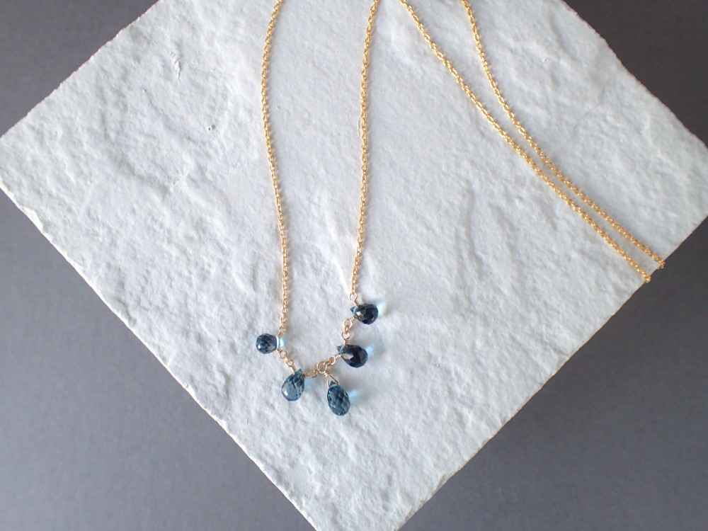 【KIKI McDONOUGH】Eden フラワー ブルートパーズ ネックレス Kiki McDonough Eden Blue Topaz Flower Necklace - Kate
