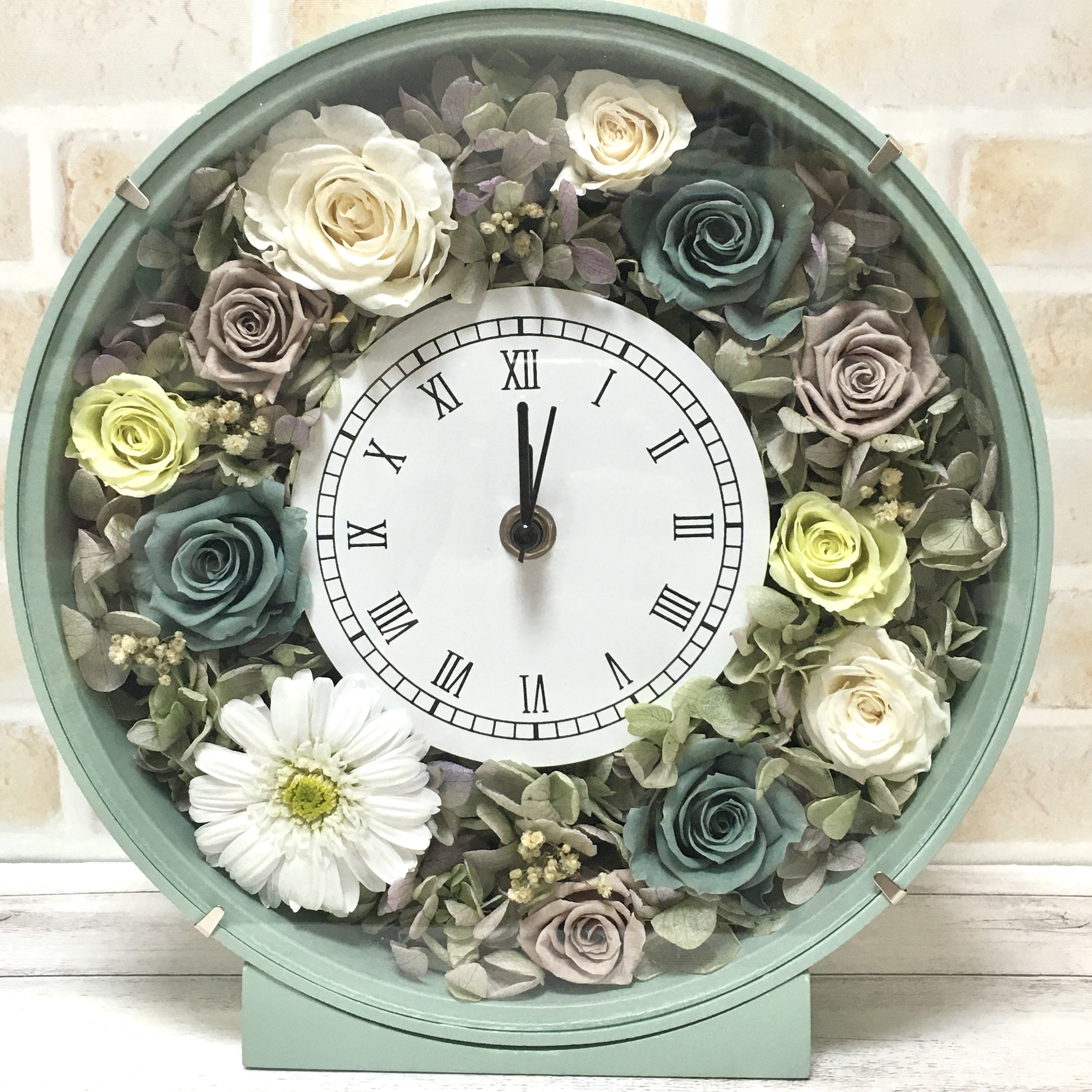 花時計【フレーム：グリーン】