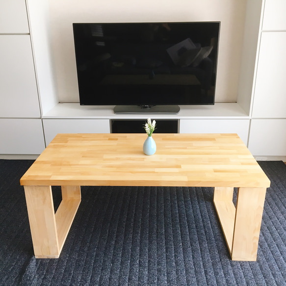 オーダー】パイン集成材テーブル ローテーブル・リビングテーブル