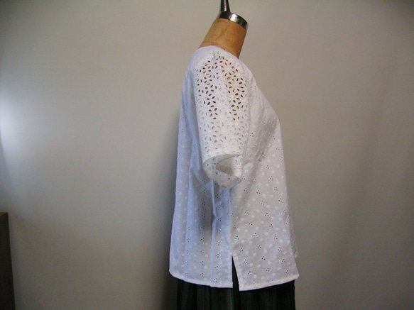 cotton　Allover-lace-blouse 6枚目の画像