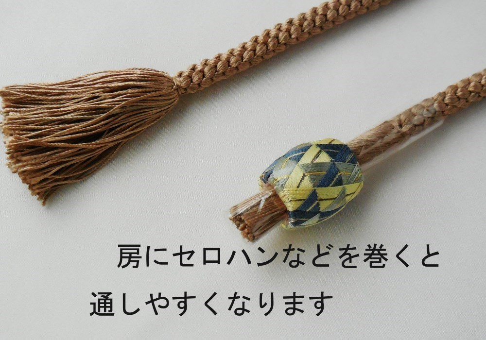 ペンダント兼帯留め　桃色momoiro 加賀ゆびぬき　絹糸