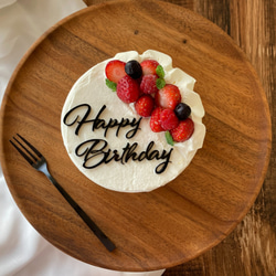 ケーキトッパー  センイルケーキ　アクリル　happy birthday　誕生日 2枚目の画像