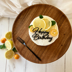 ケーキトッパー  センイルケーキ　アクリル　happy birthday　誕生日 3枚目の画像
