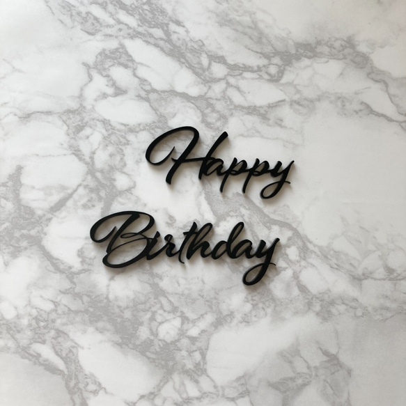 ケーキトッパー  センイルケーキ　アクリル　happy birthday　誕生日 5枚目の画像