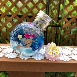 癒しシリーズ『夜の海の人魚姫』 ハーバリウム・植物標本 シルク