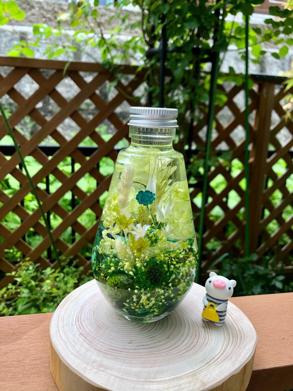 No.156  ハーバリウム　グリーン No.156 ハーバリウムグリーン