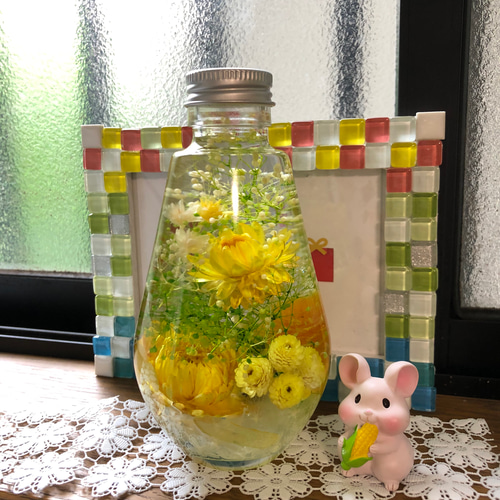ラッキーカラーハーバリウム イエロー ハーバリウム・植物標本