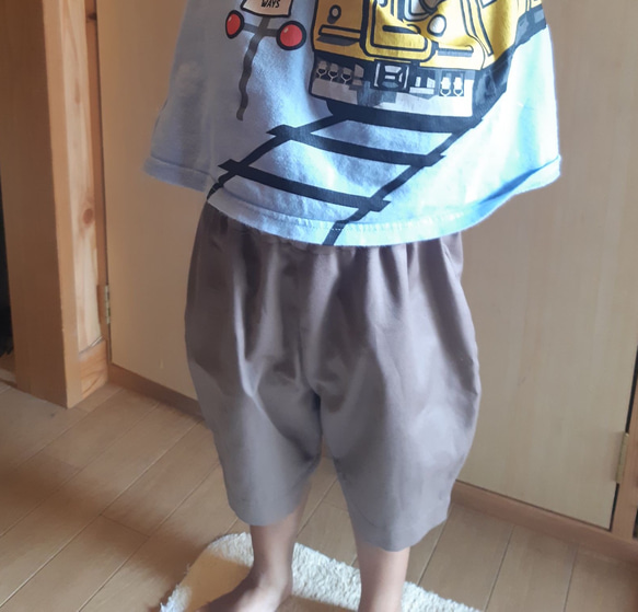 バルーンハーフパンツ　ブラウン 1枚目の画像