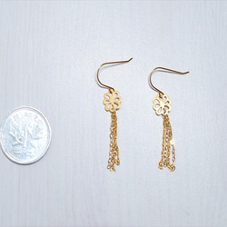 14kgf  lotus root Tassel ピアス/イヤリング 4枚目の画像