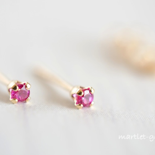 michiru◆ルビーピアス✧14kgf michiru◇ルビーピアス✧14kgf