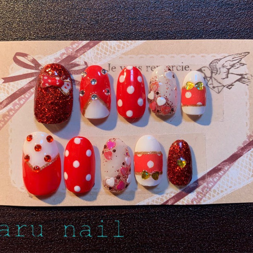 サイズ25468✴︎ネイルチップ ネイルチップ（つけ爪） maru 通販