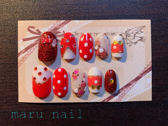 サイズ25468✴︎ネイルチップ ネイルチップ（つけ爪） maru 通販