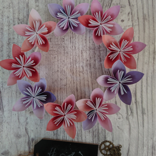 No131  ちょっぴりお姉さんの大人可愛いフラワーリース✲*゜ 12ヶ月のフラワーリース 春夏秋冬 季節のリース お正月 バレンタイン