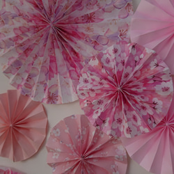 ペーパーファン 桜  お祝い    記念撮影 折り紙 ペーパーフラワー ウォールデコ 001 7枚目の画像