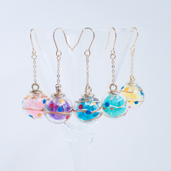 ミニチュア ラムネ瓶 耳飾り イヤリング 、ピアス ピアス（フック