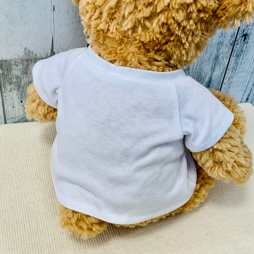Sサイズダッフィー&シェリーメイ用 半袖Tシャツ 無地白 ぬいぐるみ