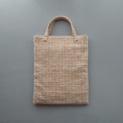 mini bag #natural〈草木染め手織り布のミニバッグ〉 2枚目の画像