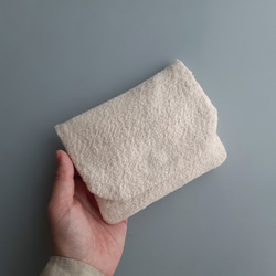 tissue pouch #organic cotton Garabou〈オーガニックコットン手織りティッシュポーチ〉 2枚目の画像