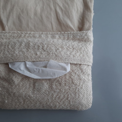 tissue pouch #organic cotton Garabou〈オーガニックコットン手織りティッシュポーチ〉 7枚目の画像