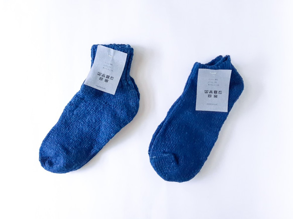 Garabou socks 〈短〉#藍 1枚目の画像