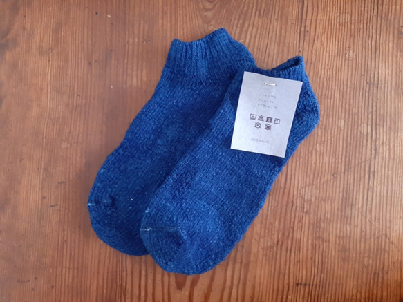 Garabou socks 〈短〉#藍 4枚目の画像