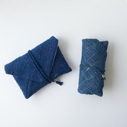 kurumu #15 〈藍染めの手織りポーチ〉 7枚目の画像