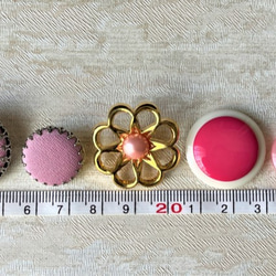 ピンク色系ボタン★1.0～2.5cm　25個セット　ピンク 3枚目の画像