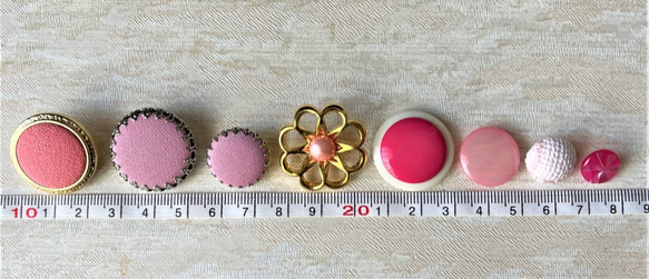 ピンク色系ボタン★1.0～2.5cm　25個セット　ピンク 3枚目の画像