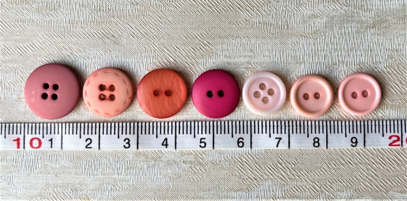 ピンク色系ボタン★1.0～2.5cm　25個セット　ピンク 4枚目の画像