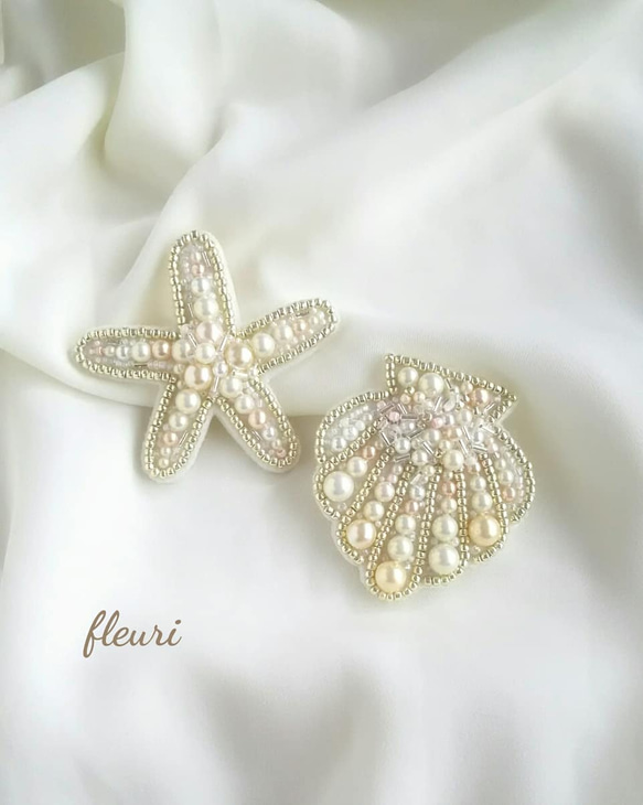 人魚の永遠 シェル&ヒトデ ピアス イヤリング ピアス（その他 