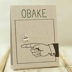 OBAKEミニピアス「フニャー」 1枚目の画像