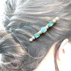 フラワービジューヘアクリップ 3枚目の画像