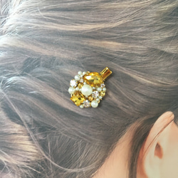 クローバー様お取置き⭐︎ビジューパールヘアクリップ 2枚目の画像