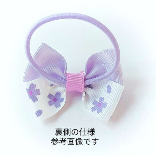 ヘアゴム】2点セット/キッズ☆アクアブルーのドット柄リボン 雑貨