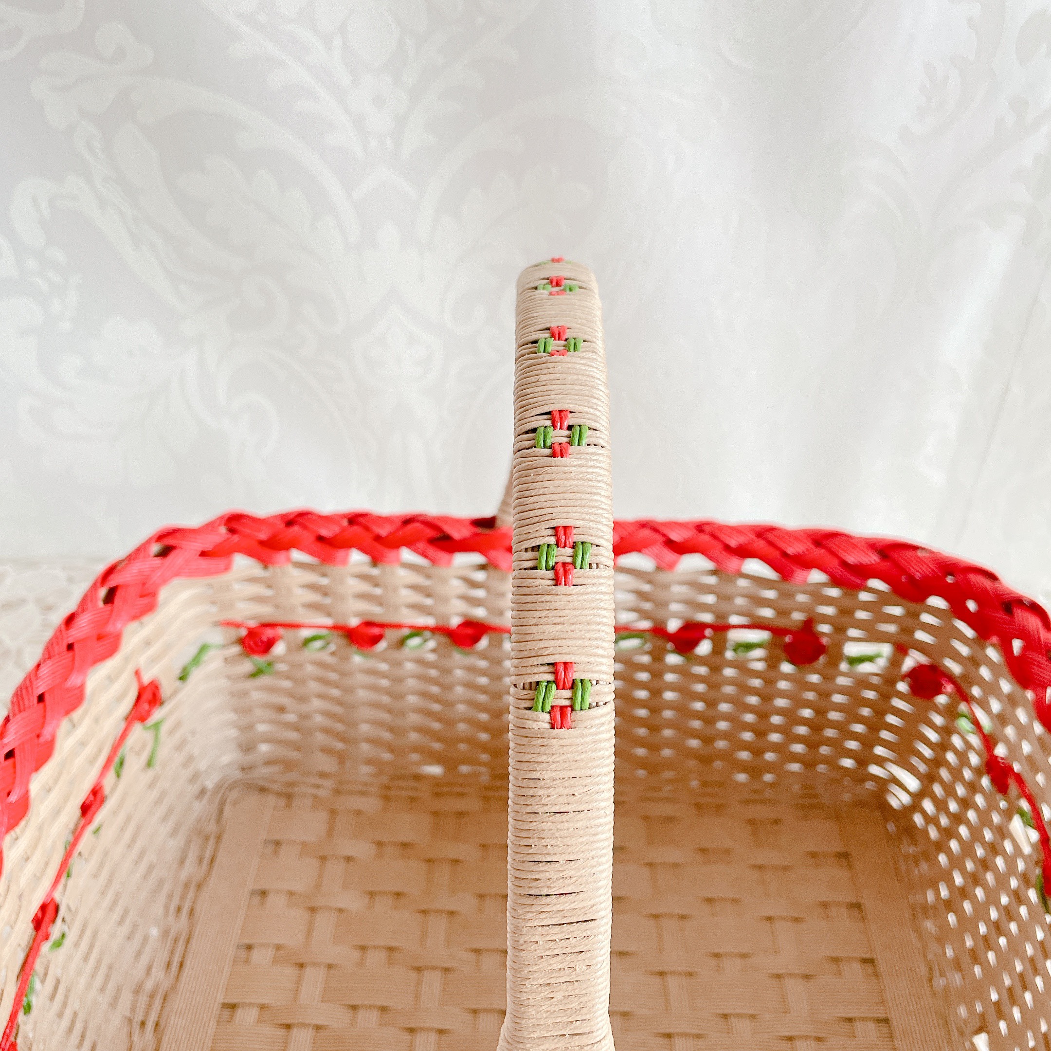 〜ワンハンドル＊ミニローズバスケット〜【レッド】