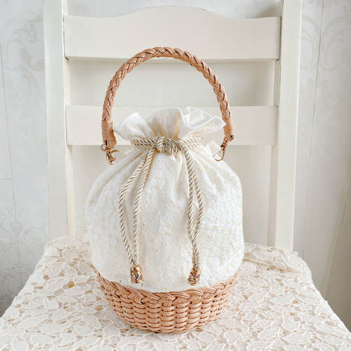 (^^)⭐︎(^-^)　巾着付きカゴバッグ3点 ⭐︎(^-^)様専用 巾着付きカゴバッグ3点