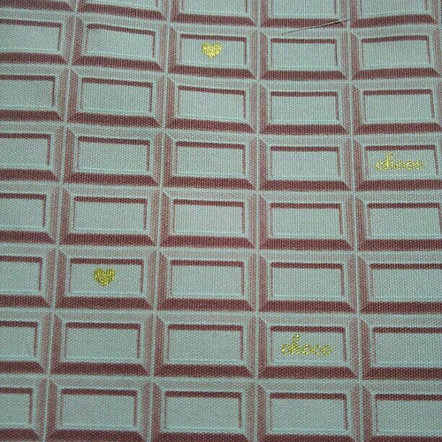 とろけるチョコ柄 半幅帯【出品限り】