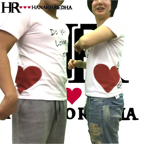 ペアで楽しむマッチングデザインTシャツ2枚セット Do you love