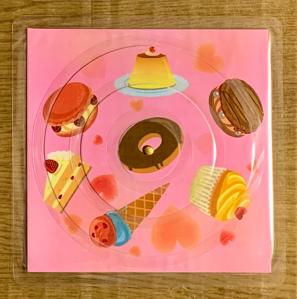 《送料込み》絵合わせ『くるんくるんパズル』〜スウィーツ丸型〜 1枚目の画像