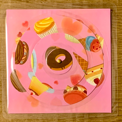 《送料込み》絵合わせ『くるんくるんパズル』〜スウィーツ丸型〜 2枚目の画像