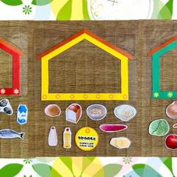 《送料込み》食育教材　マグネット式　三色食品群　家セット　食育グッズ 2枚目の画像