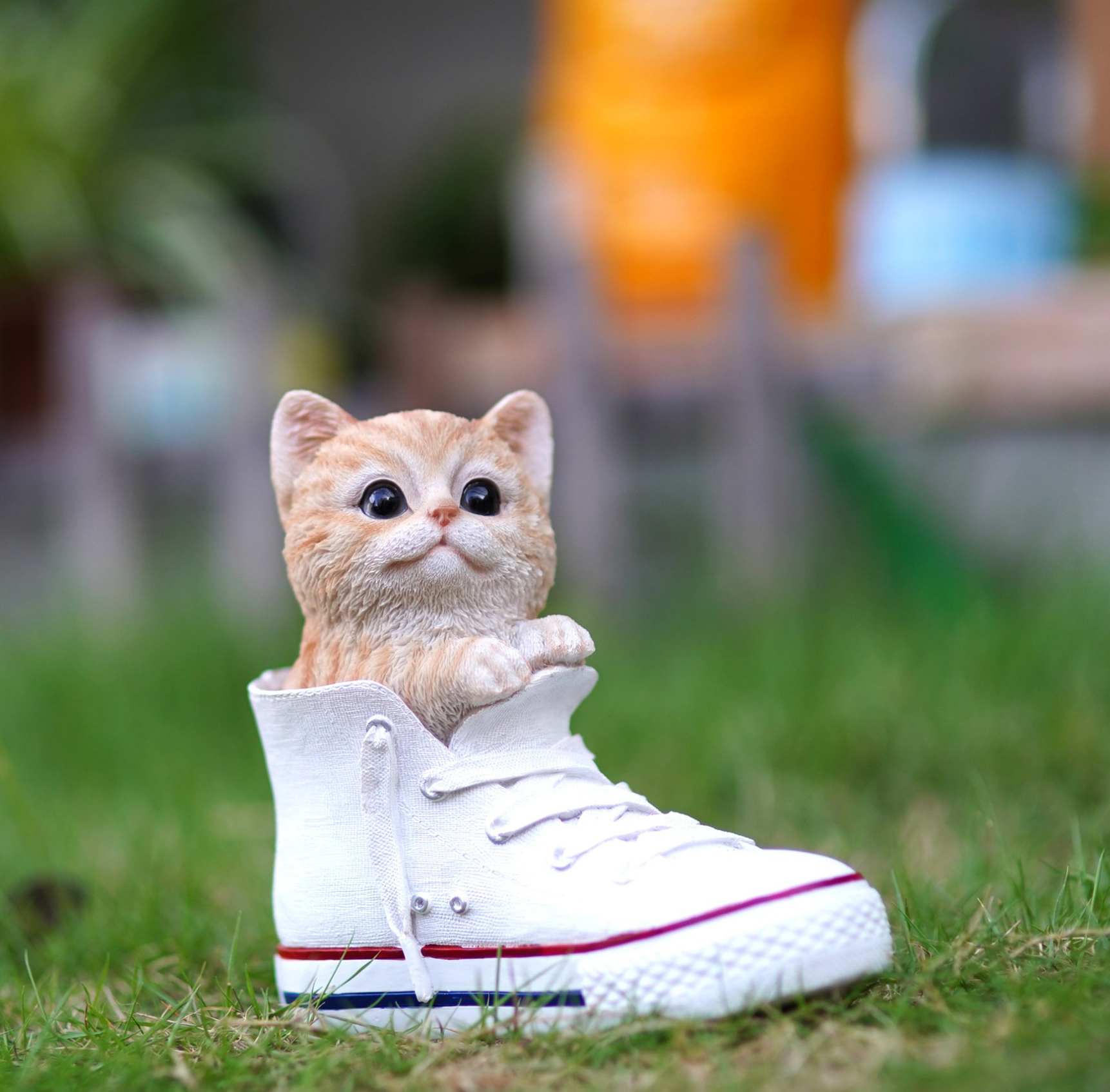 楽天市場】猫の置物 エンジョイブランコ 茶トラ 6421HT