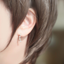 14KGF パール&ゴールド　イヤークライマー - Swarovski  pearl  ear climber 3枚目の画像